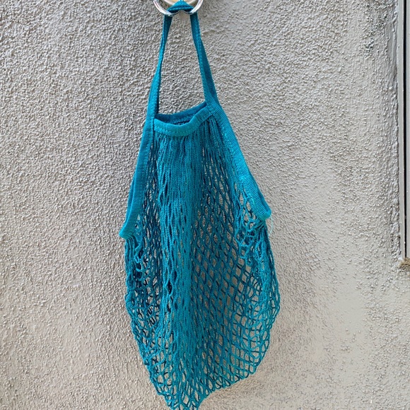 ✨TEAL GREEN FRENCH MARKET NET STRING BAG✨ - Picture 2 of 8
